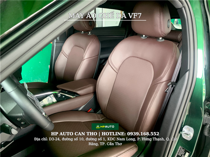Bọc ghế da VF7 Cao cấp nâu