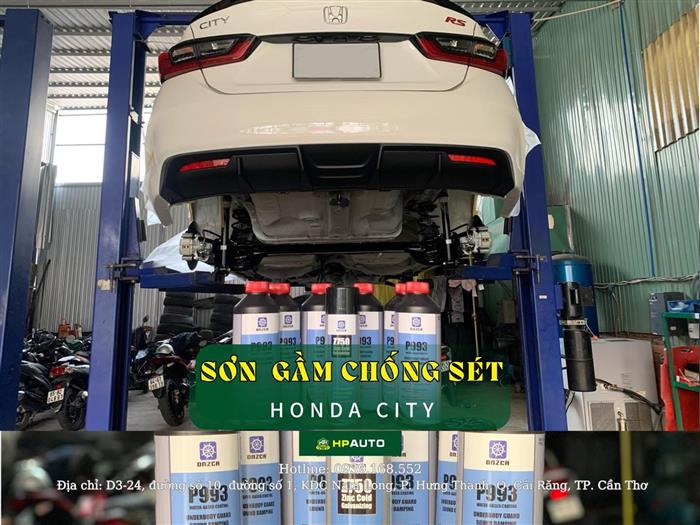 Phủ gầm chống rỉ sét Onzca cho xe Honda City