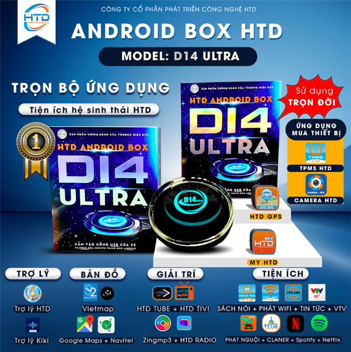 Smart Android Box cho ô tô D14 Ultra đặc biệt