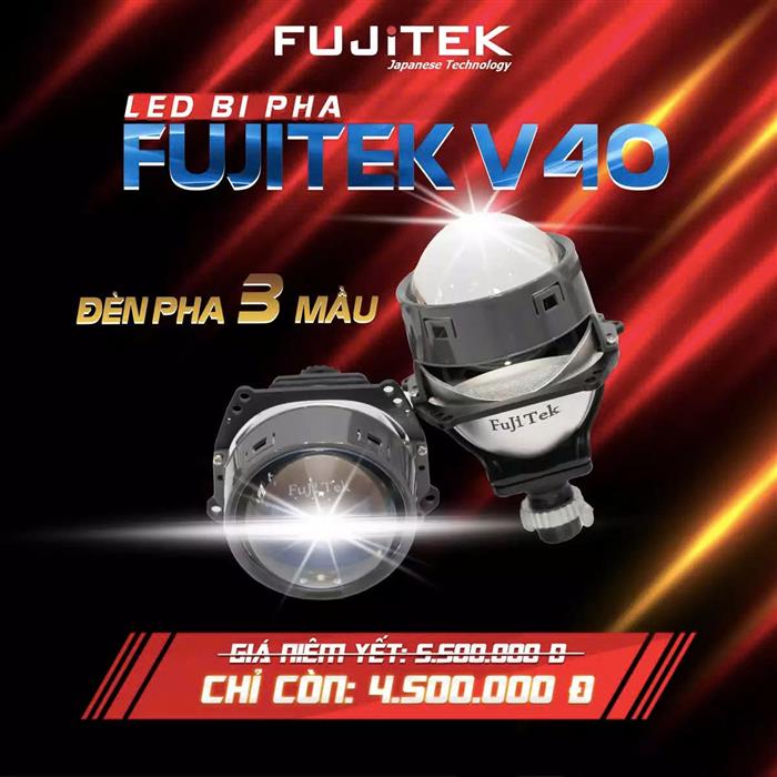 Fujitek V40 Đèn bi pha 3 chế độ màu Triple Color