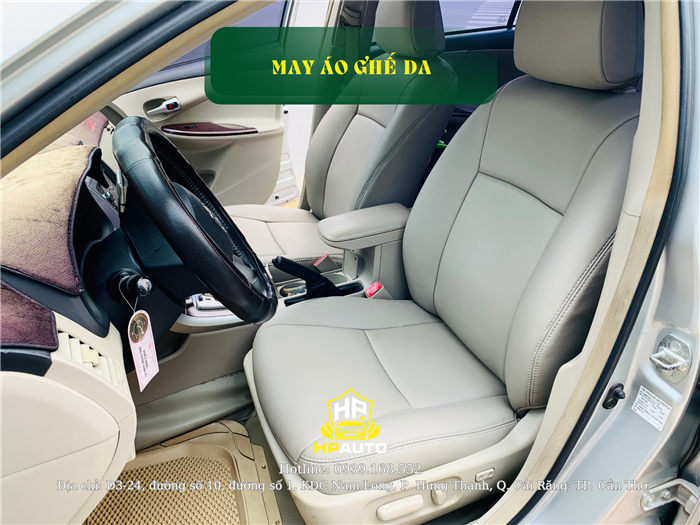 Bọc ghế da Altis xám basic