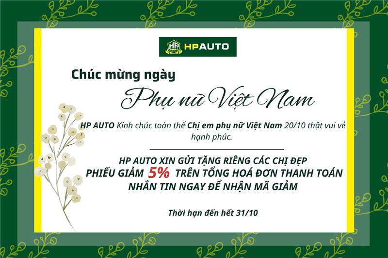 DÀNH TẶNG RIÊNG CÁC CHỊ ĐẸP MÃ GIẢM 5% - MỪNG NGÀY PHỤ NỮ VIỆT NAM 20/10