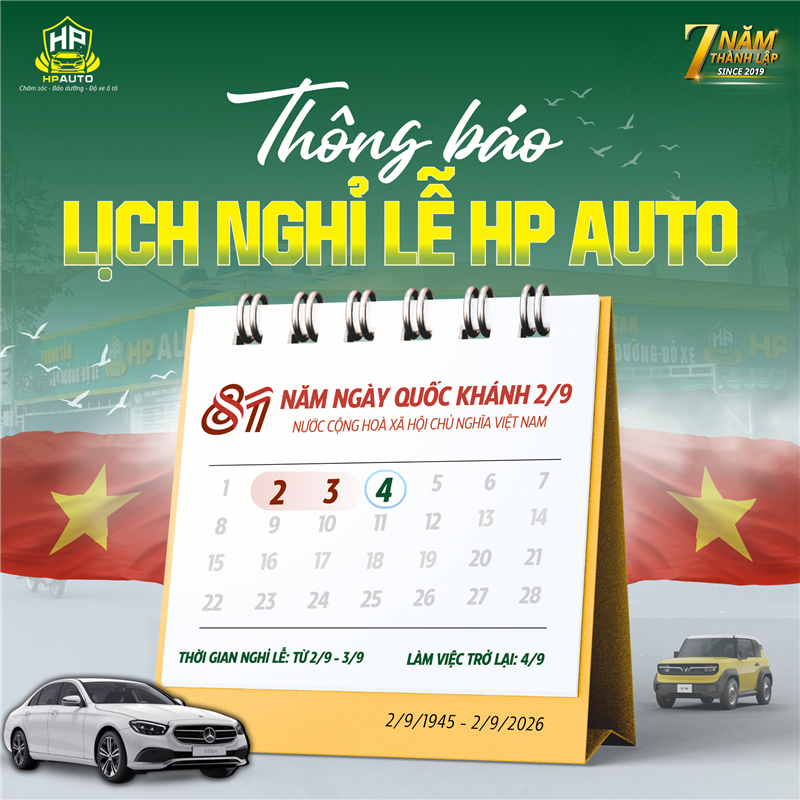THÔNG BÁO NGHỈ LỄ QUỐC KHÁNH 2/9