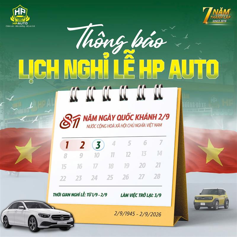 THÔNG BÁO NGHỈ LỄ QUỐC KHÁNH 2/9